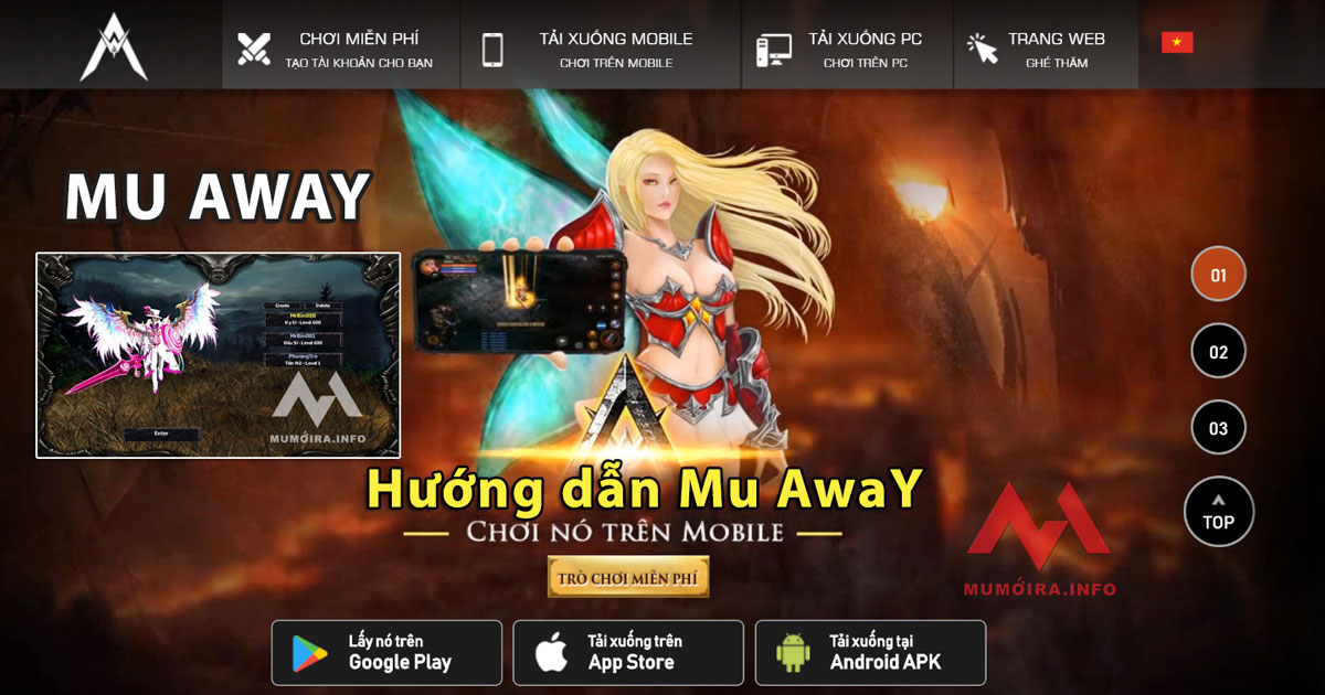 Hướng dẫn chơi game Mu Away Mobile